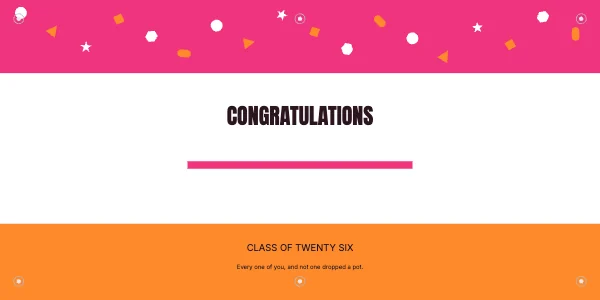 Pink and Peach 48 × 24 in Banner
