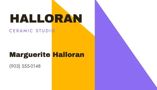 Sun and Lilac 3.5 × 2 in Business Card