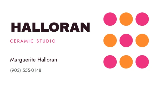 Pink and Peach 3.5 × 2 in Business Card