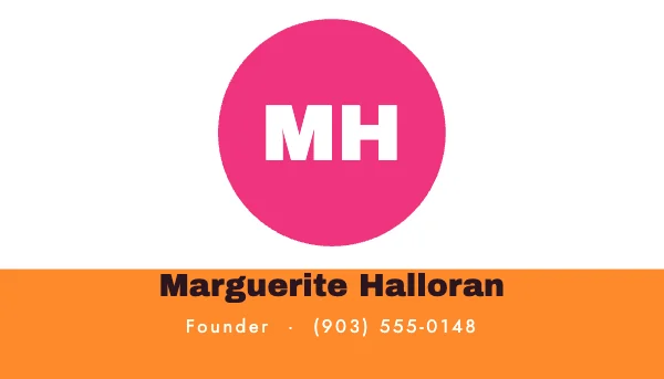Pink and Peach 3.5 × 2 in Business Card
