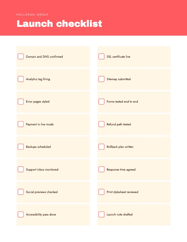 Coral and Butter Checklist Block