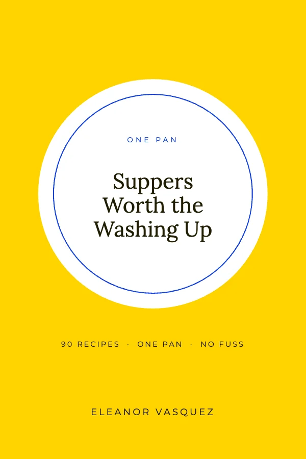 Yellow and Blue Cookbook 6 × 9 Book Cover