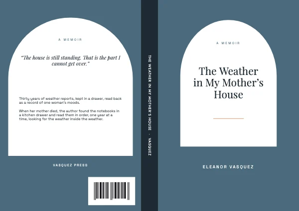 Slate and Cream Memoir 6 × 9 Book Cover Wrap