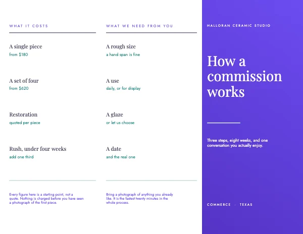Violet and Mint Modern 11×8.5 Z-Fold Three-Step Brochure