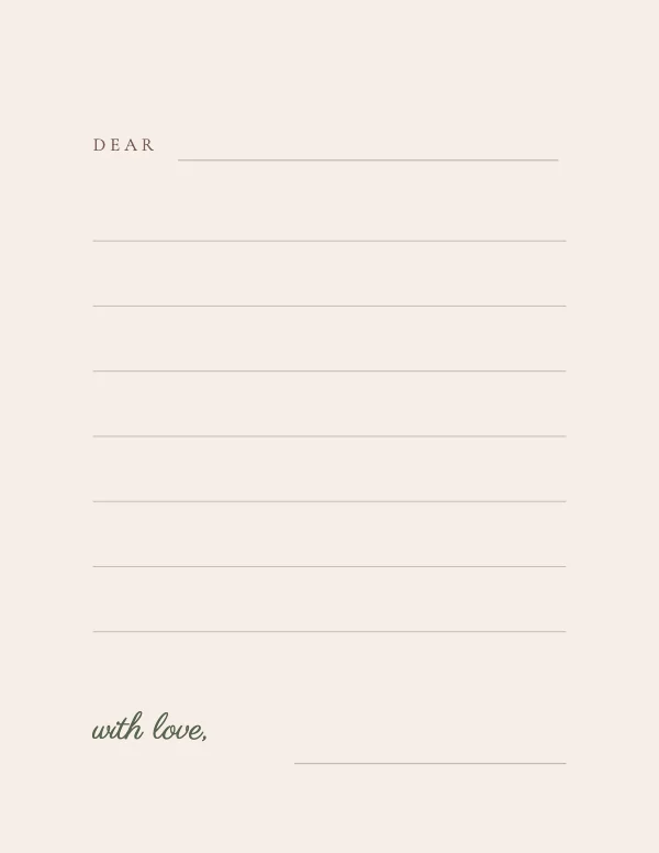 Blush and Oat Elegant 4.25×5.5 A2 Folded Wedding Thank You Note — Inside right
