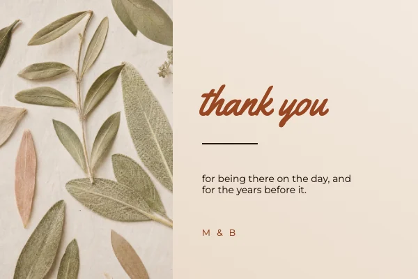 Clay and Bone Simple 4×6 Thank You Postcard