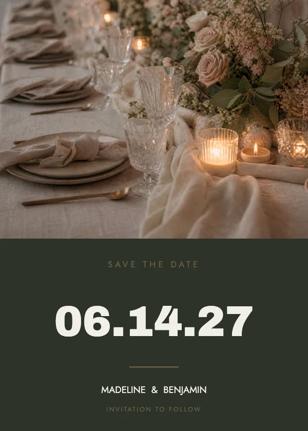 Sage and Bone Modern 5×7 Save the Date