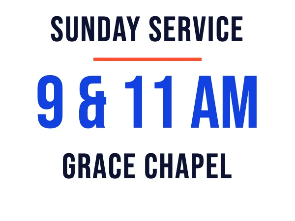 Blue and Flame 24 × 18 Church Service Times Yard Sign