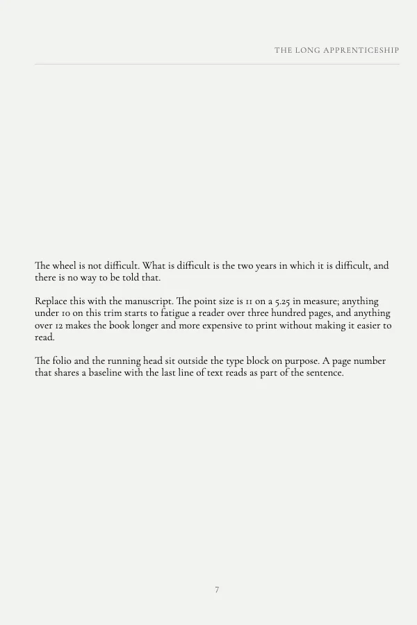 Black and White Classic 6×9 Book Body Page