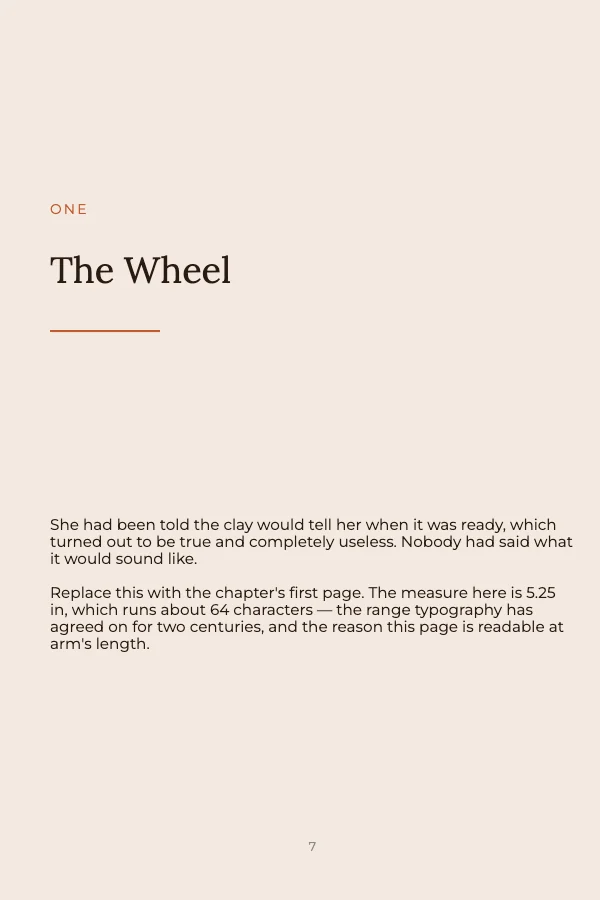Clay and Bone Warm 6×9 Book Chapter Opener