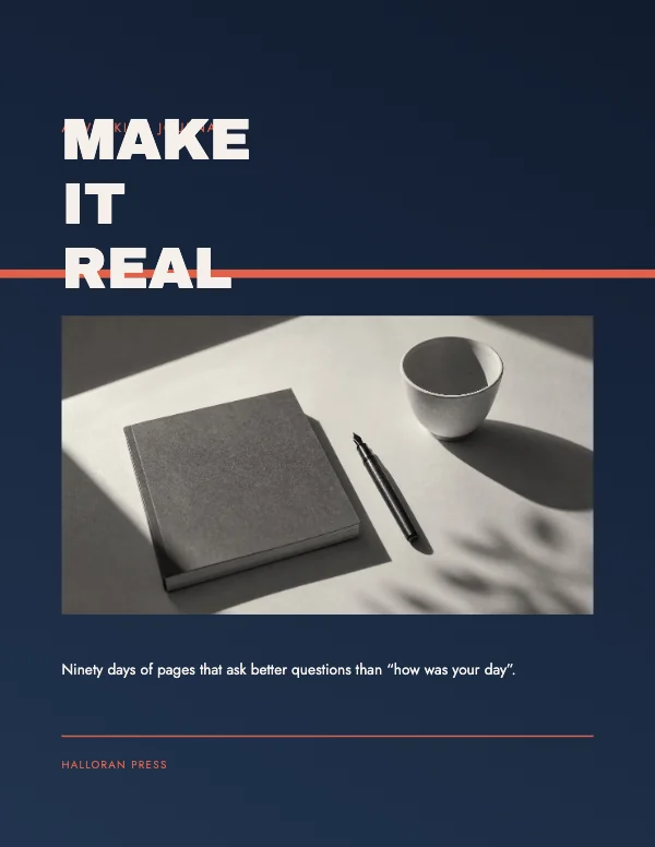Coral and Navy Modern 8.5×11 Workbook Cover