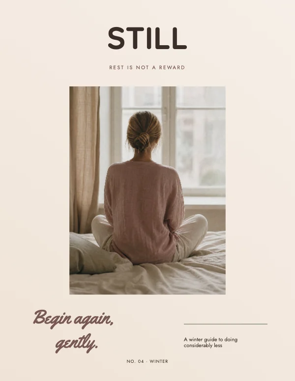 Blush and Oat Soft 8.5×11 Wellness Magazine Cover