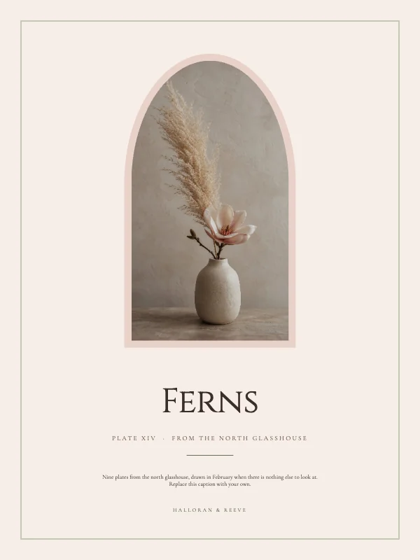 Blush and Oat Minimalist 18×24 Botanical Poster