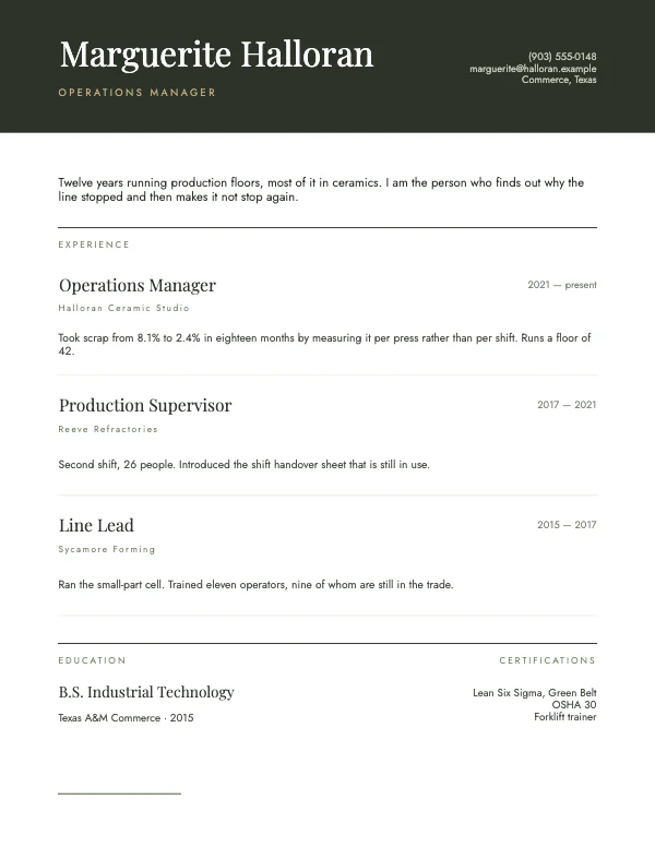 Sage and Bone Modern 8.5 × 11 Resume and Cover Letter