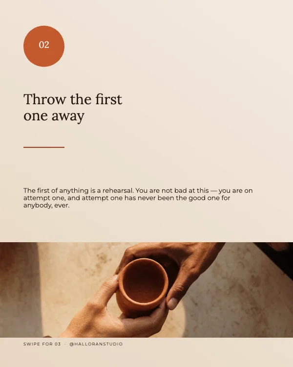 Clay and Bone Warm 1080×1350 Instagram Carousel Slide