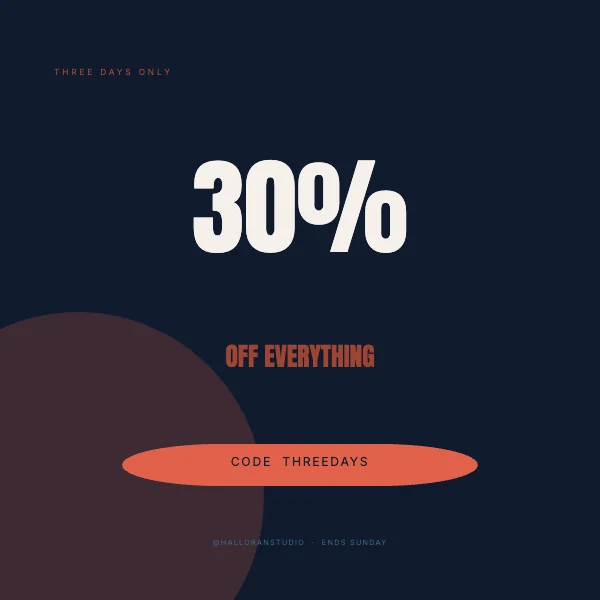 Coral and Navy Bold 1080×1080 Instagram Sale Post