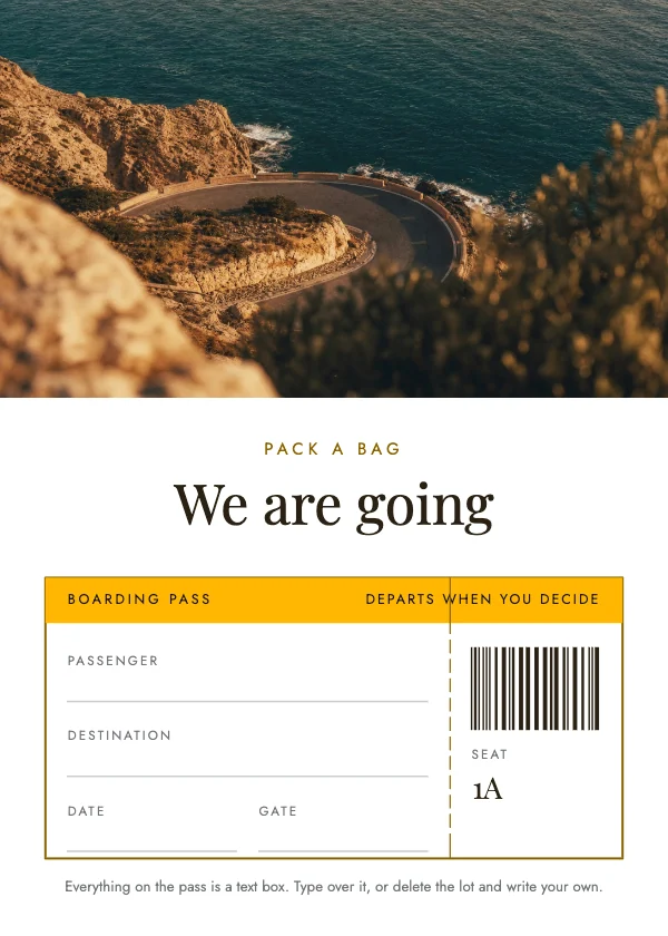 Sun and Lilac 5 × 7 Travel Trip Reveal Card