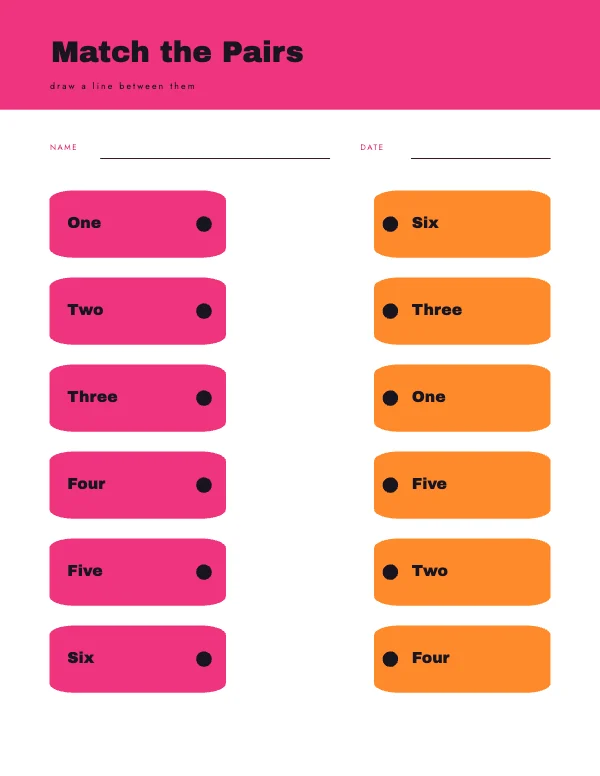 Pink and Peach 8.5 × 11 in Worksheet