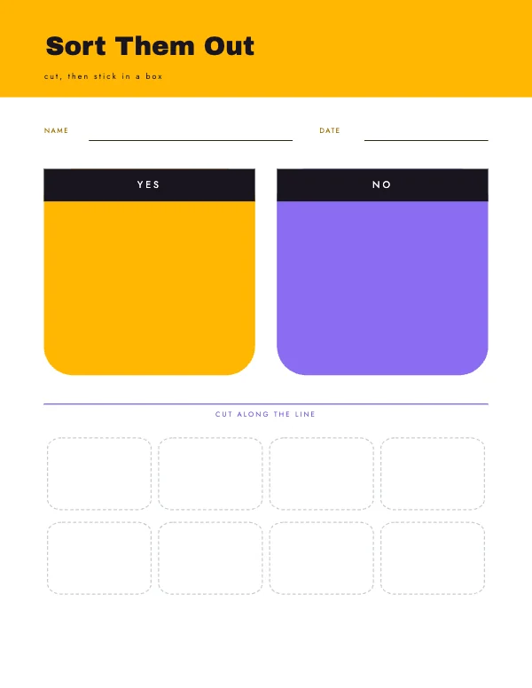 Sun and Lilac 8.5 × 11 in Worksheet